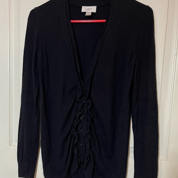 Loft button front cardigan sweater M - Picture 4 of 8